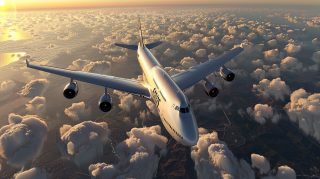 16:9 airplane 3D digital wallpaper for PC