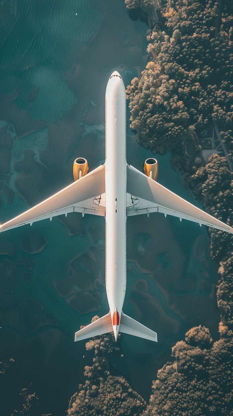 Ultra HD Airplane AI Mobile Background for iPhone