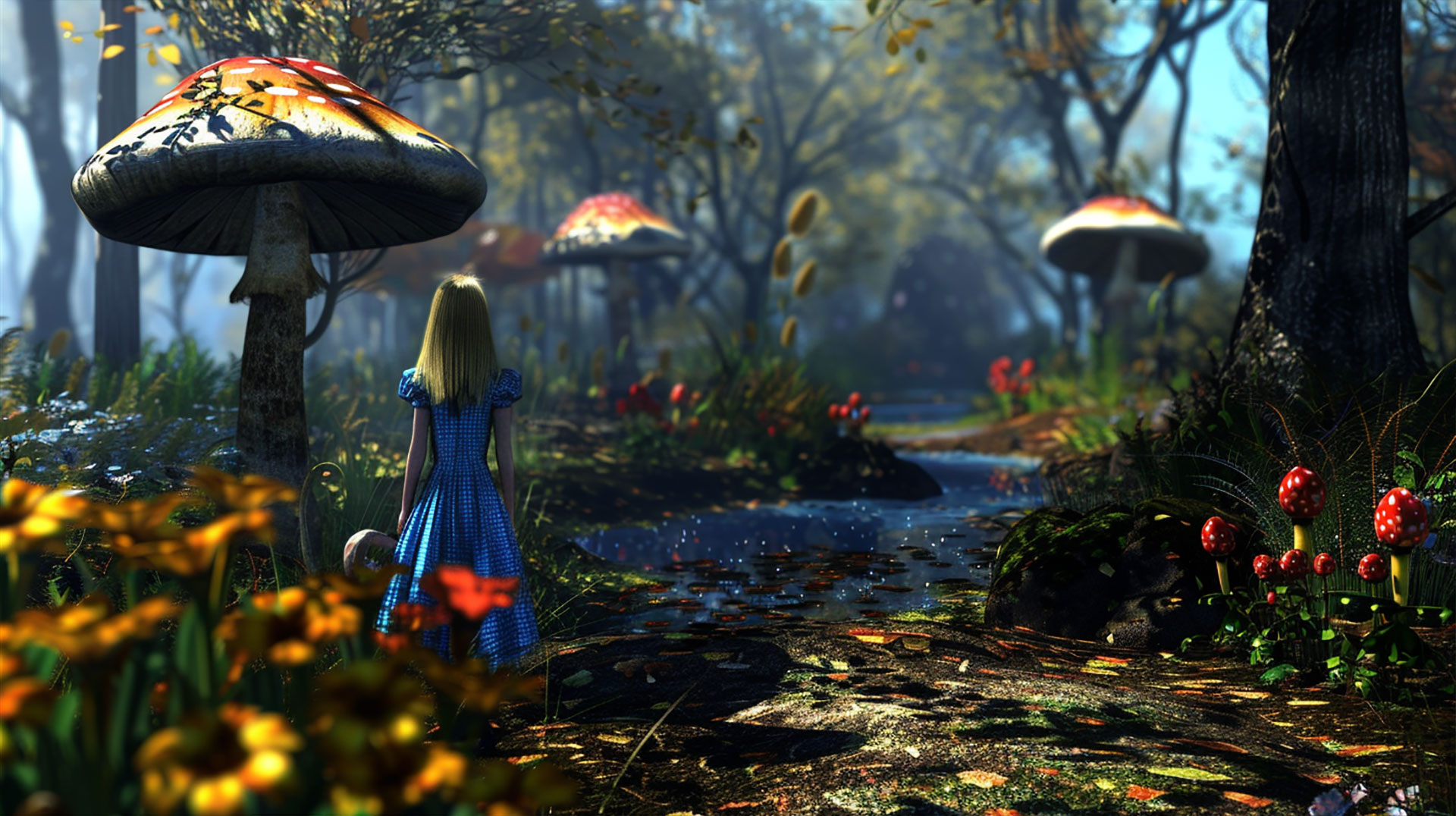 Free Alice in Wonderland 3D Desktop Image