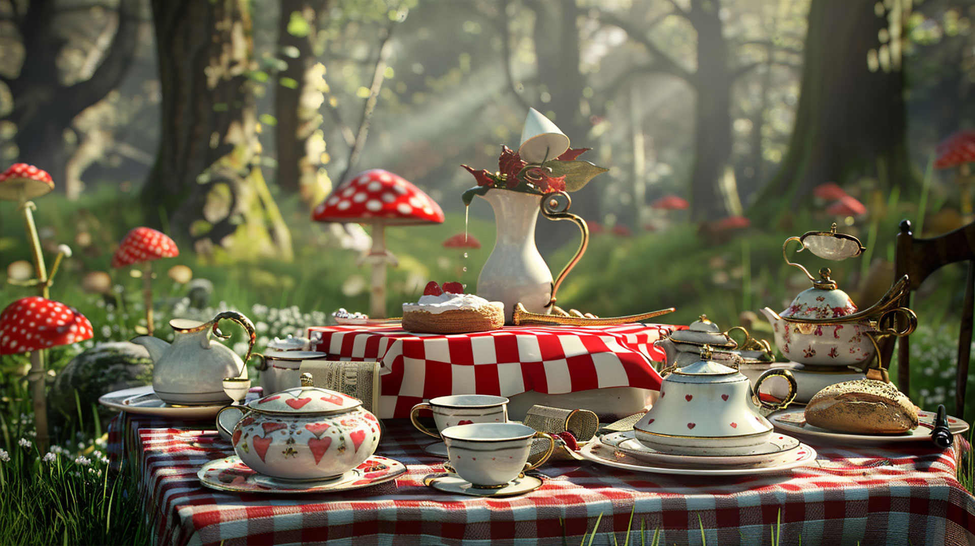 4K Alice in Wonderland 3D Wallpaper