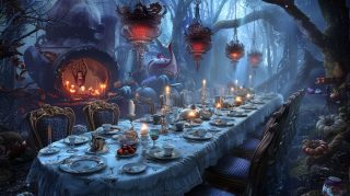 Digital AI Alice in Wonderland Wallpaper Collection