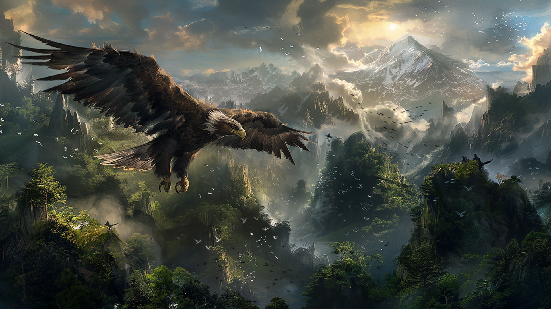 Red, White, and Blue Majesty: American Eagle HD Image