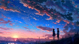 Stunning Anime Couple AI Digital Images