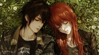 Stunning Cute Anime Couple AI Digital Images