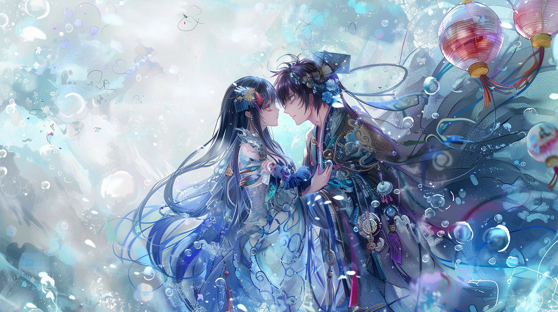 Anime Couple AI Image: 4K Desktop Wallpaper