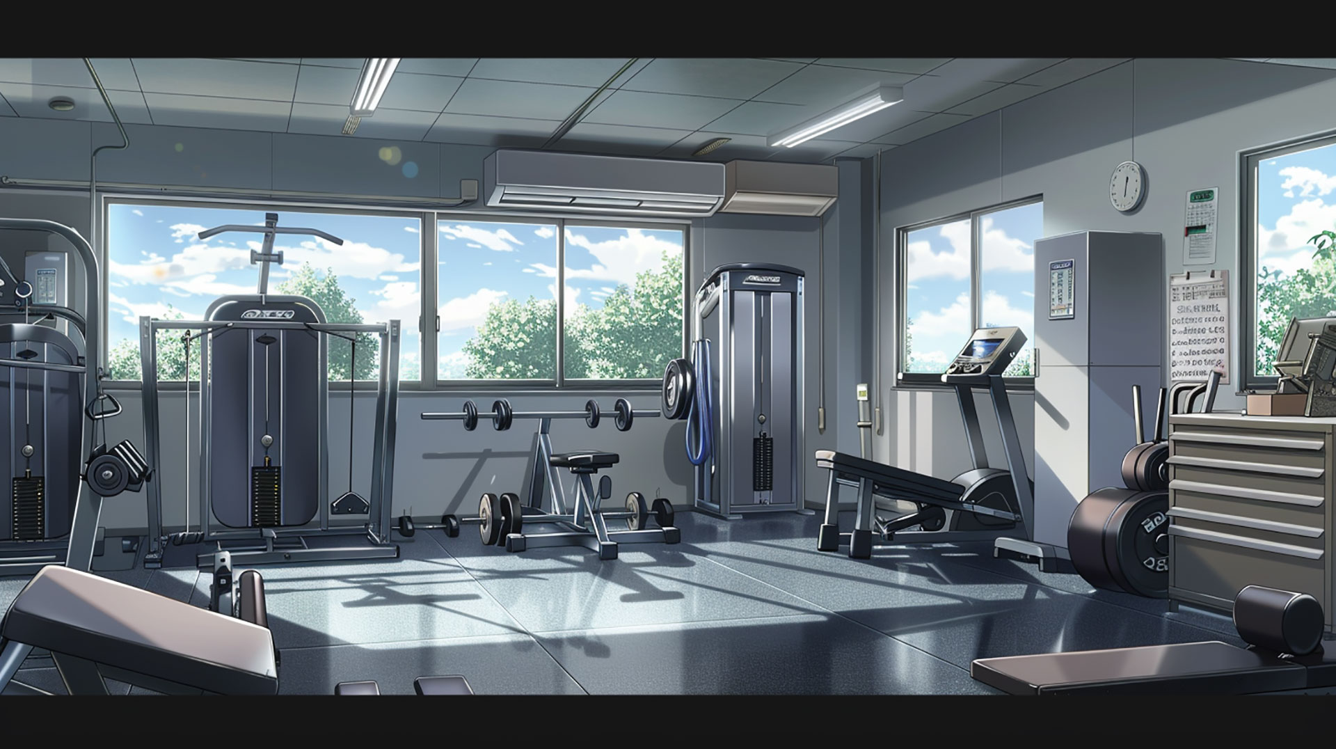 Action-packed Gym Inspiration: Anime Gym AI Desktop Image