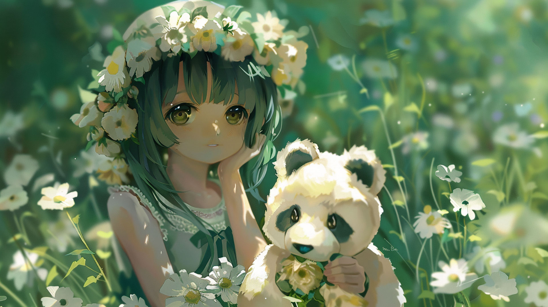 Chibi Anime Panda AI Image for Desktop