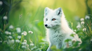 Graceful Arctic Fox Wallpaper for OnePlus: Free Download