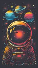 Stylish Astronaut Mobile Wallpaper for iPhone: HD Quality