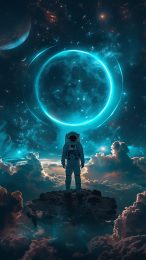 Whimsical Astronaut Wallpaper for HTC Phones: Ultra HD