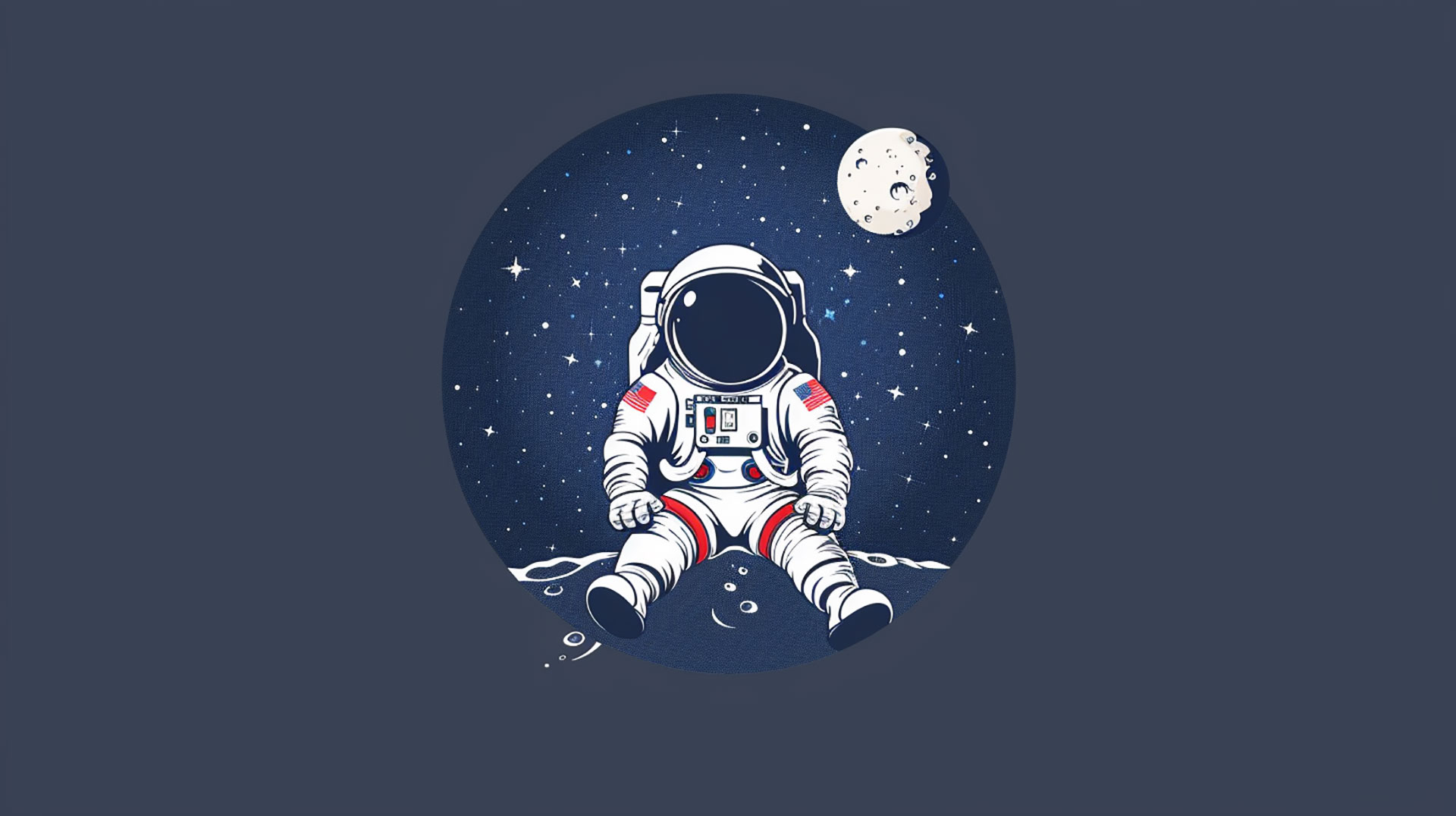 Astronaut AI 1920x1080 Digital Background: HD