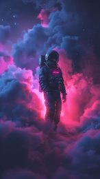 Vibrant Astronaut Mobile Wallpaper for Google Pixel