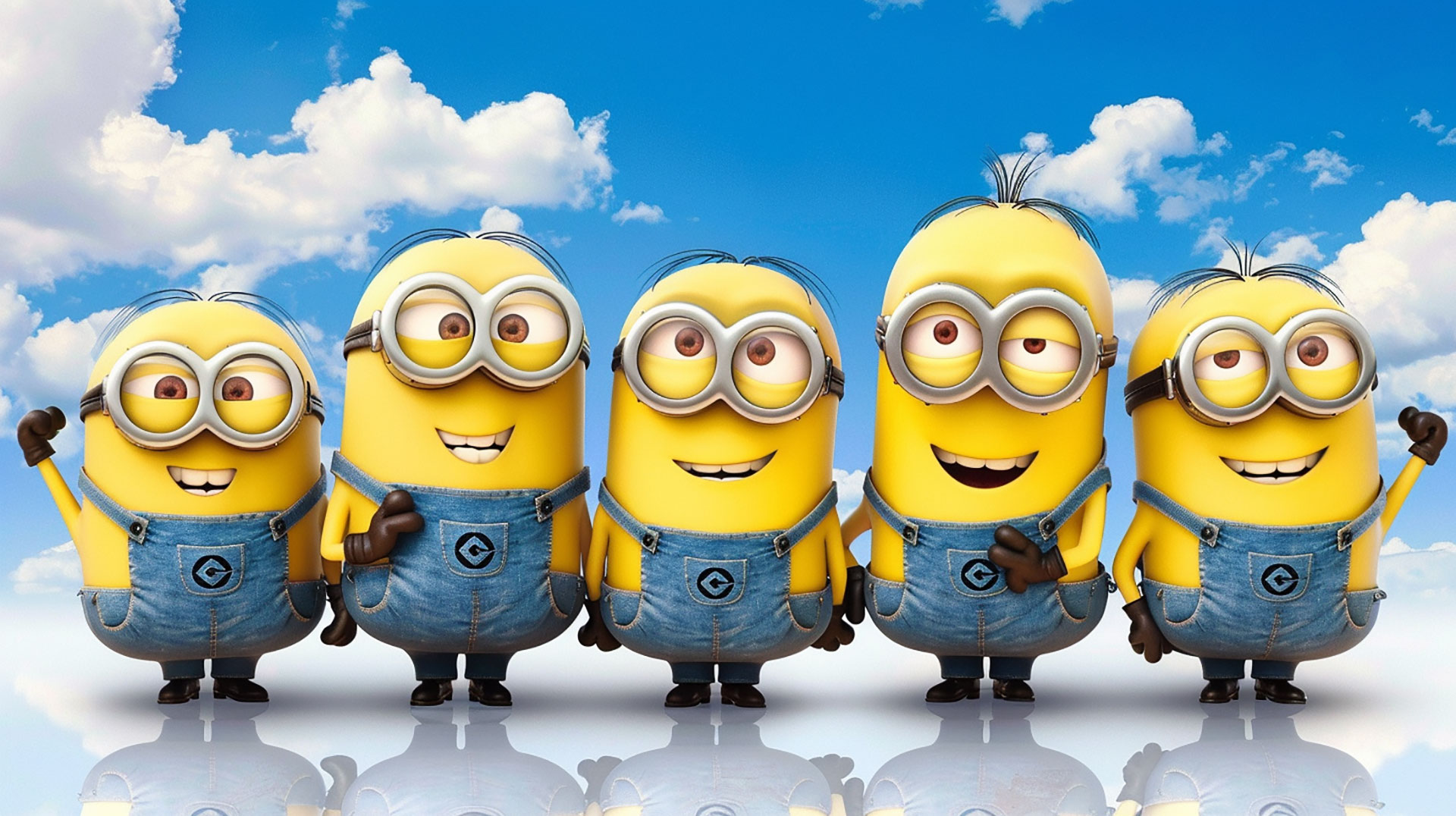 Color Splash Minions Desktop Background in 8K