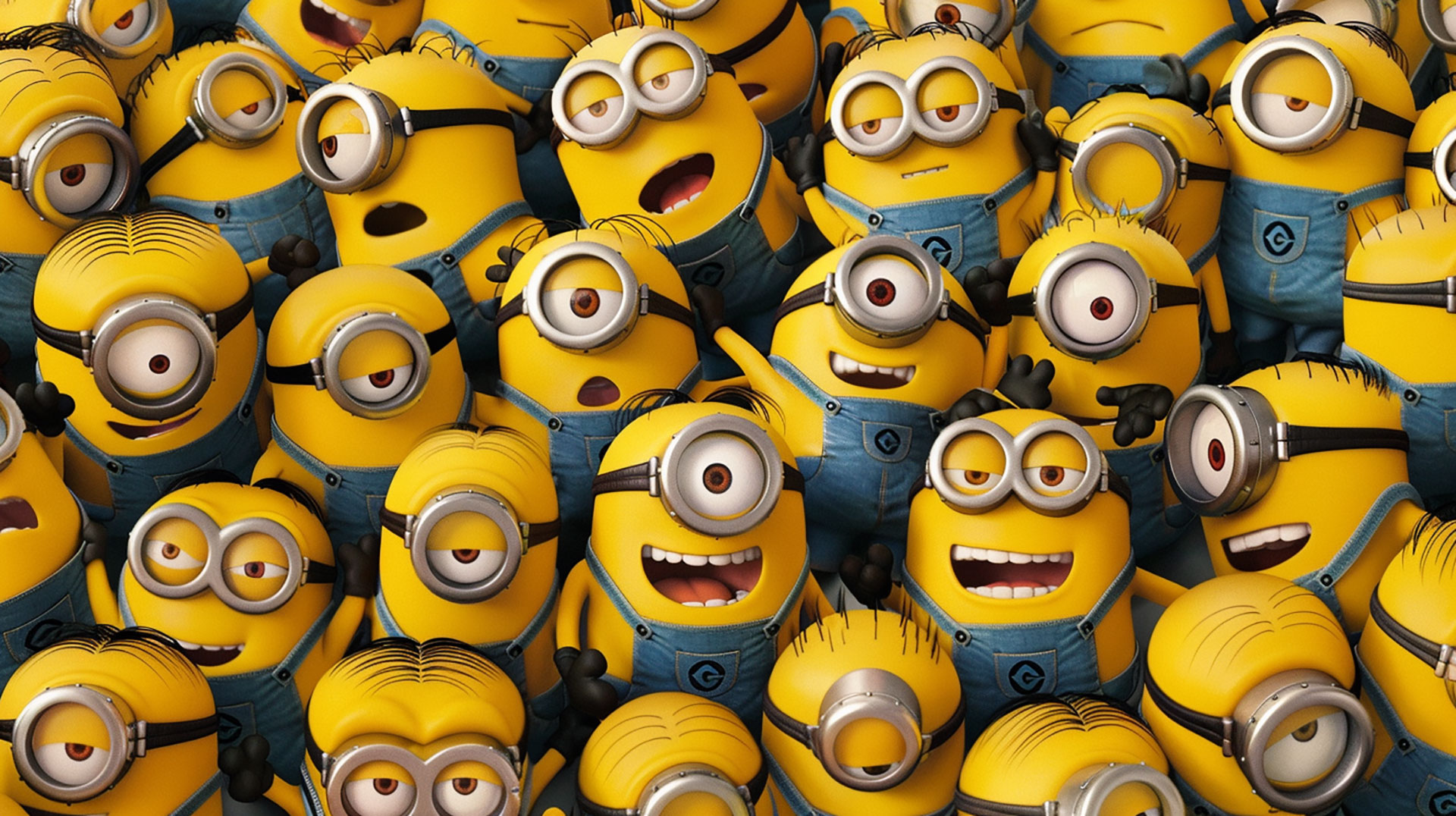 Color Splash Minions Desktop Background in 8K