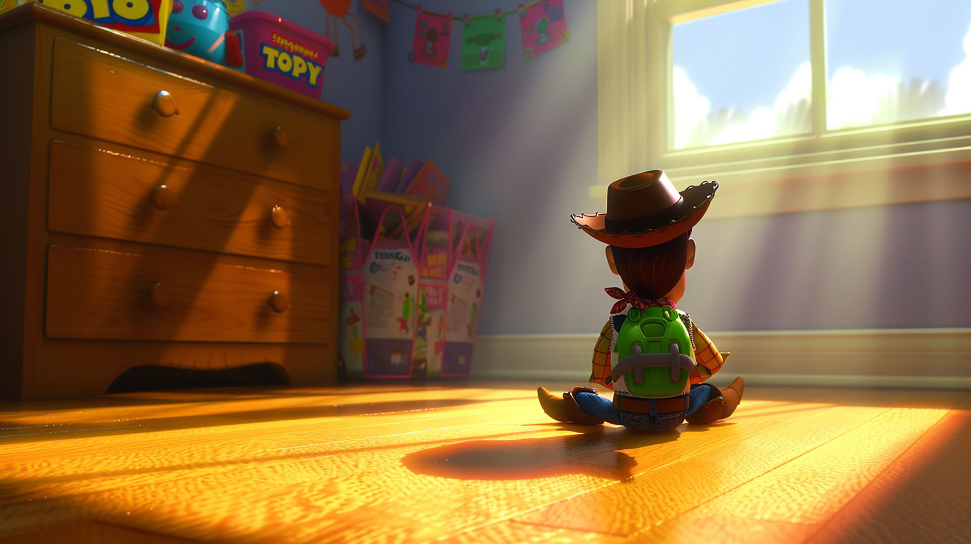 4K Toy Story Background AI Image Desktop Wallpaper