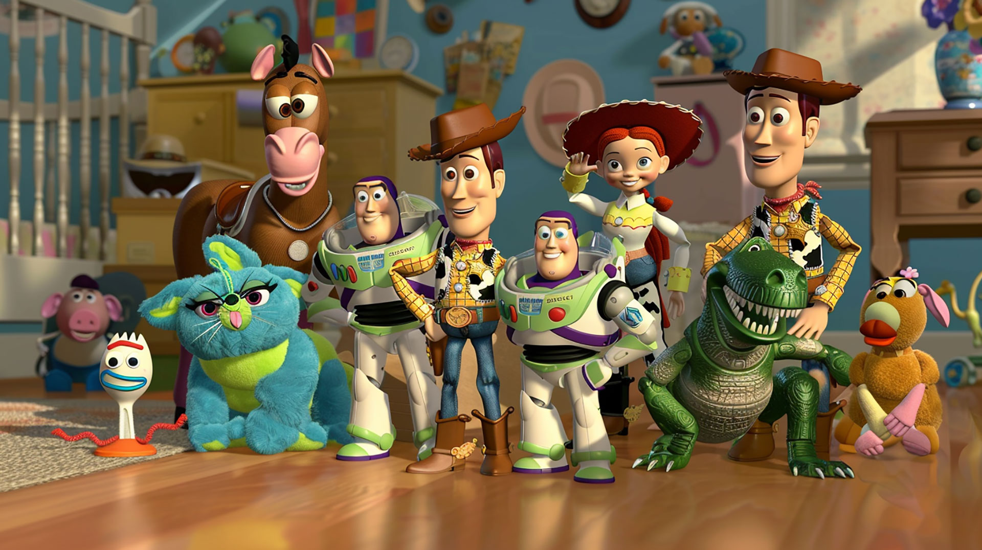 High-Resolution Toy Story Background AI Wallpaper 1920x1080