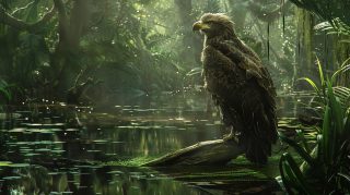 Bald Eagle in Flight: 4K AI Digital Wallpaper