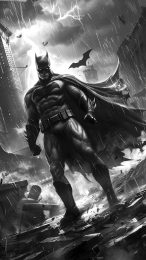 Batman Comic Book AI iPhone Wallpaper: HD Collection