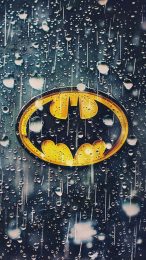 8K Batman Logo Lock Screen Wallpaper AI Enhanced