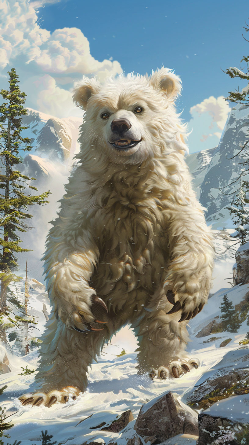 River Roamer: Grizzly Bear Fishing in Mobile Wallpaper