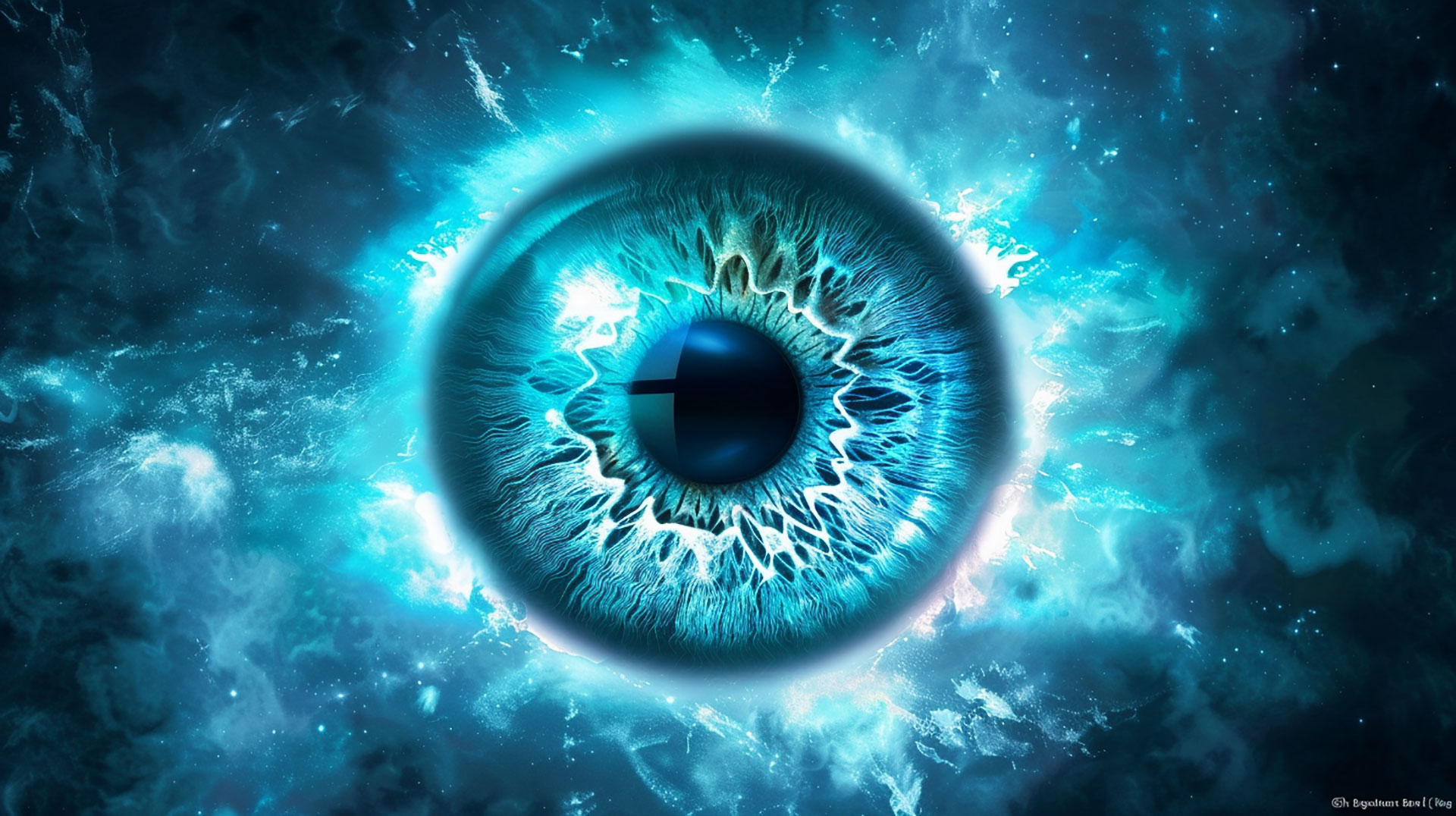 Elegant Beautiful Evil Eye AI HD Wallpaper