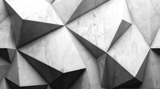 Black and White Geometric AI HD Wallpaper for Desktop