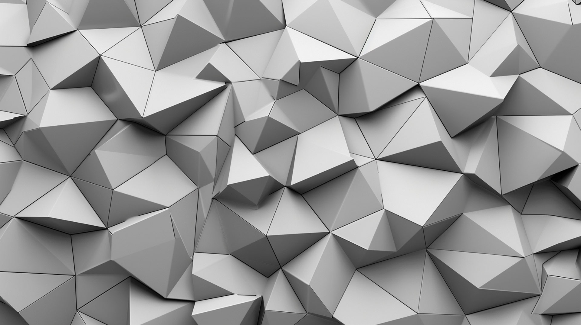 High-Resolution Black and White Geometric AI Wallpaper