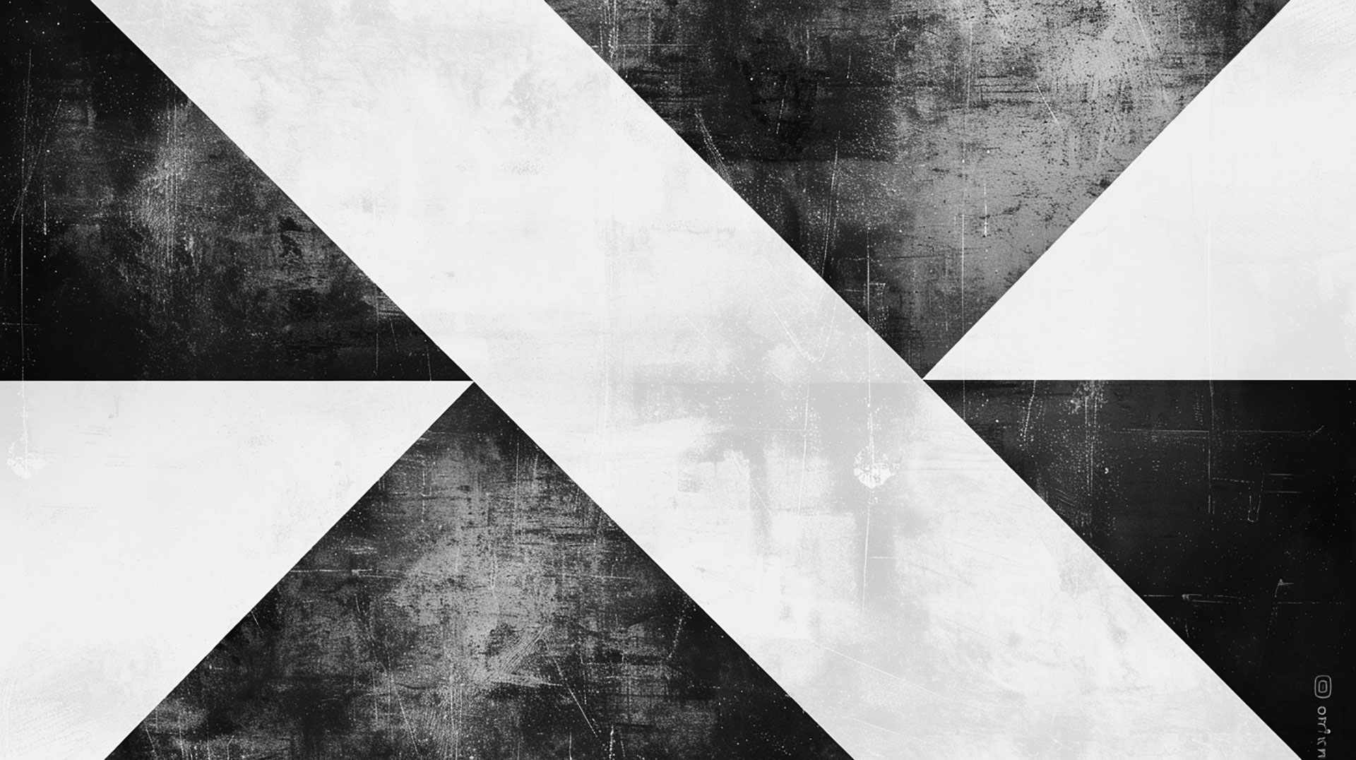 1920x1080 Black and White Geometric AI Desktop Wallpaper