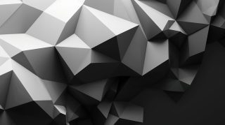 Modern Black and White Geometric AI Wallpaper in 4K