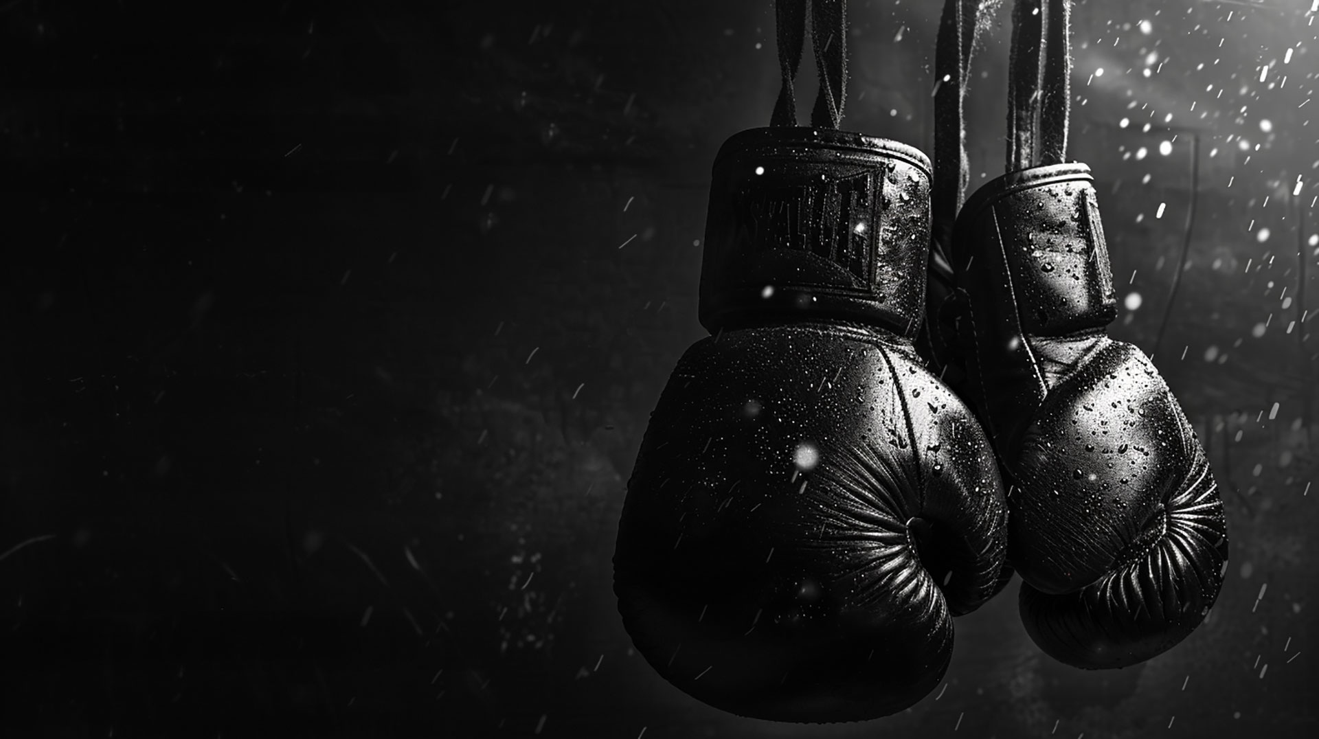 HD Black Boxing Image: Intense Desktop Background