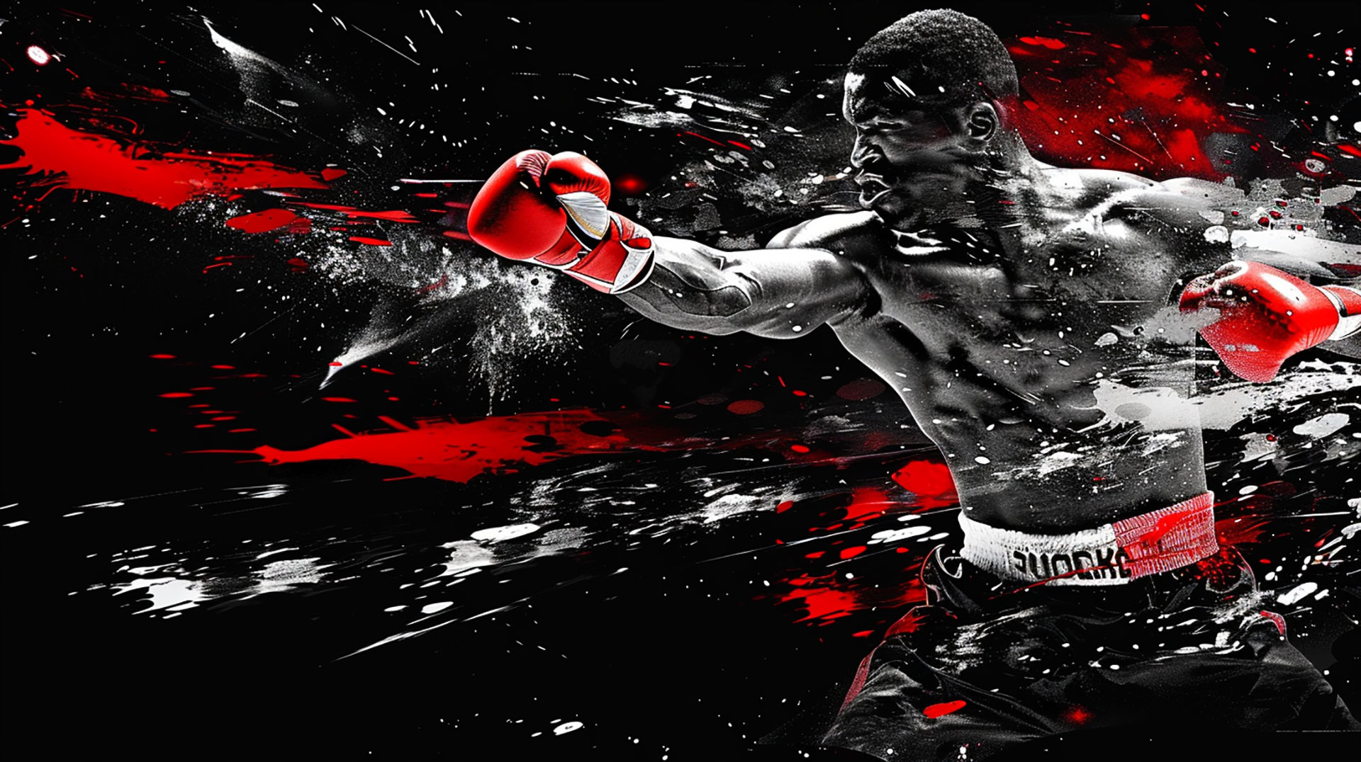 Professional Black Boxer: Free Desktop Wallpaper