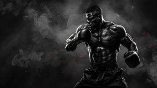 Dynamic Black Boxing Wallpaper: 16:9 HD Desktop