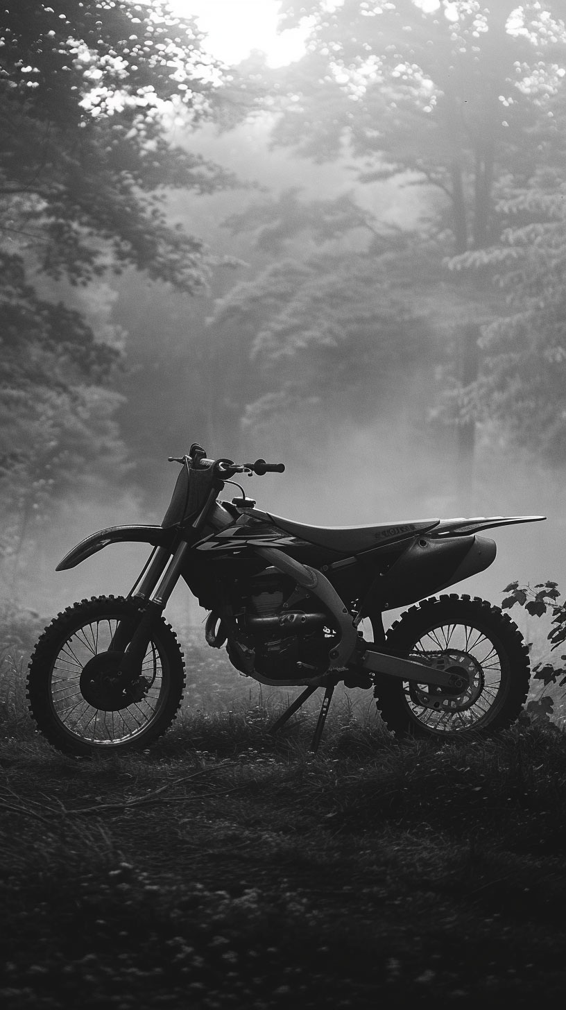 Sleek Black Dirt Bike Wallpaper for Google Pixel: Free Download