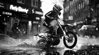 Stunning Black Dirt Bike Mobile Wallpaper for Google Pixel