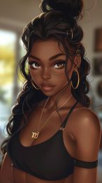 Graceful Black Girl Magic Phone Background