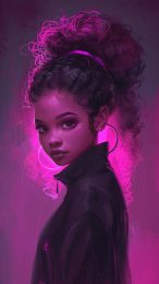 Radiant Black Girl HD Wallpaper for LG Phones