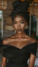 Elegant Black Girl Mobile Wallpaper for Google Pixel