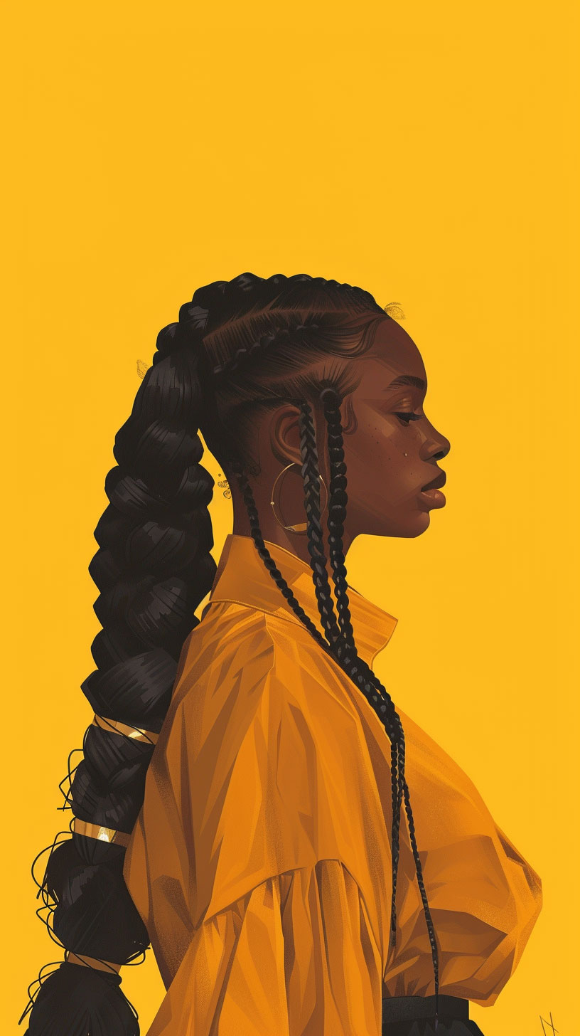 Pretty Black Girl Wallpaper for iPhone X