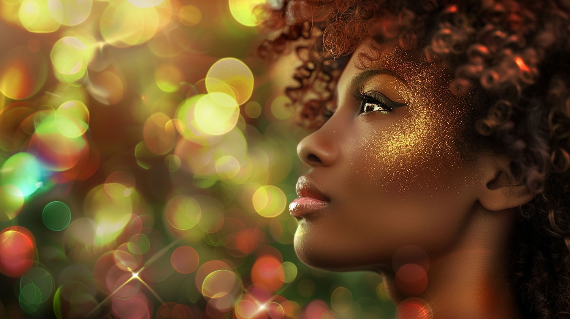 Beautiful Black Girl AI Image: 16:9 Desktop Background