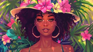 Black Girl AI Image: Free Wallpapers in 1920x1080