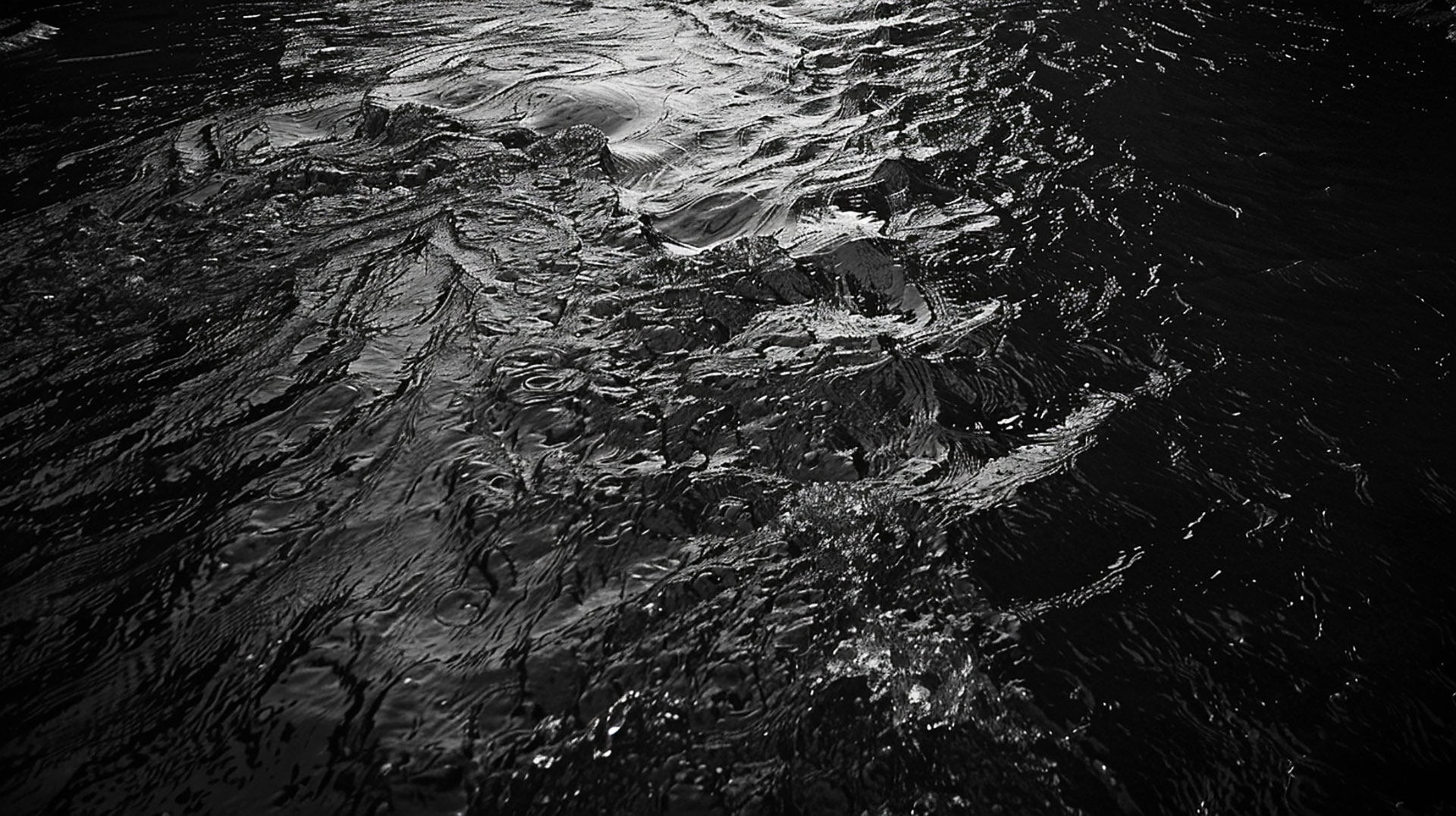 Black Water AI Image: 16:9 HD Desktop Wallpaper