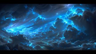 Beautiful Blue Clouds AI 4K Images