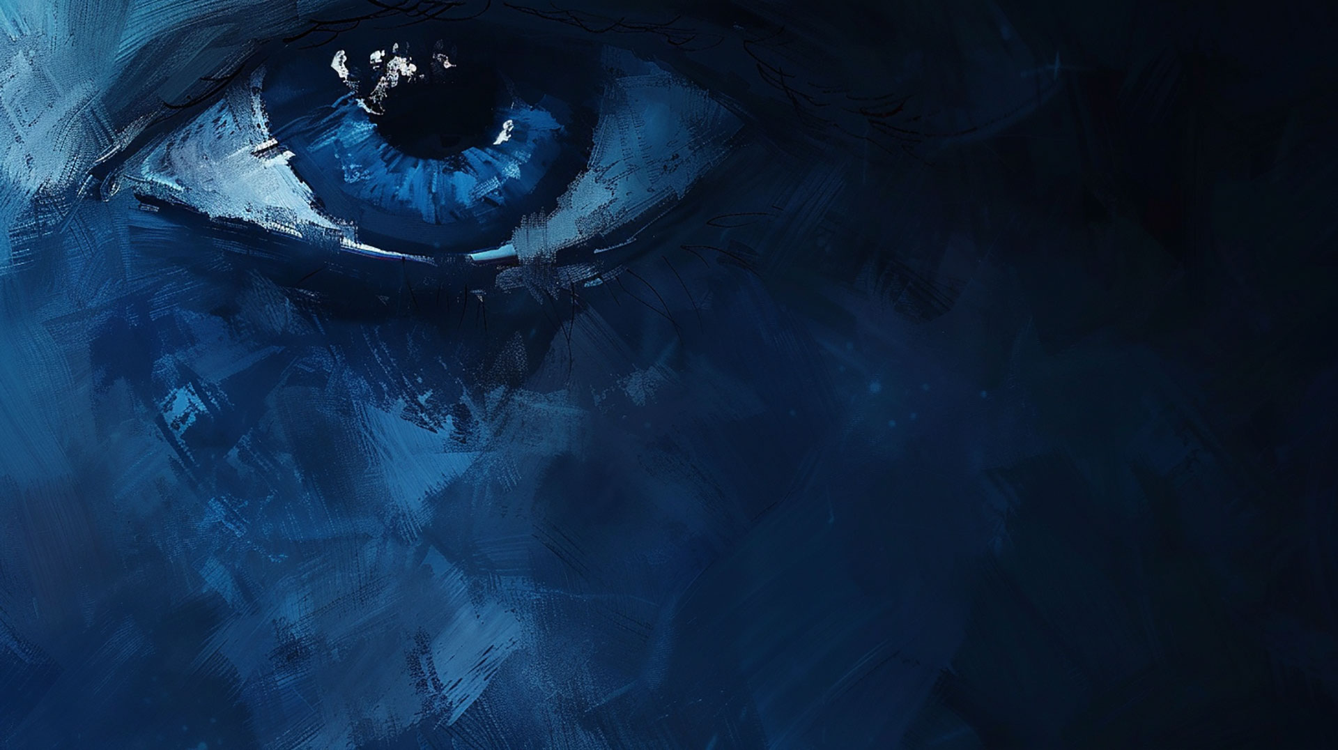 Tranquil Blue Evil Eye AI HD Wallpaper