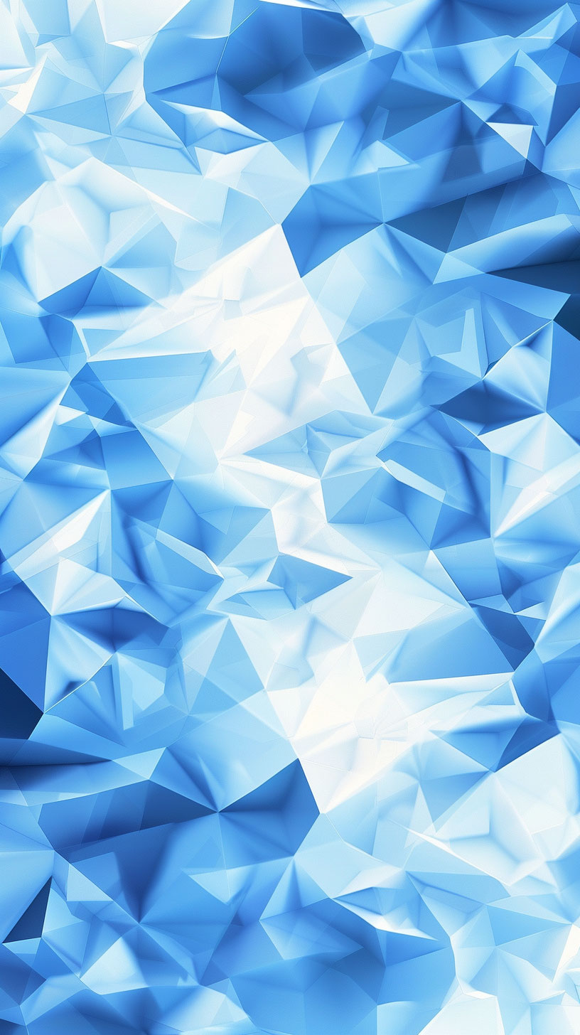 Free Download Blue Geometric AI Mobile Wallpaper