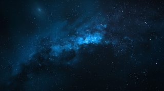 Azure Blue Night Sky AI Wallpaper for Desktop