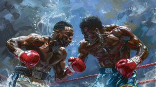 Boxing AI Image Wallpaper: High-Intensity Desktop Wallpaper