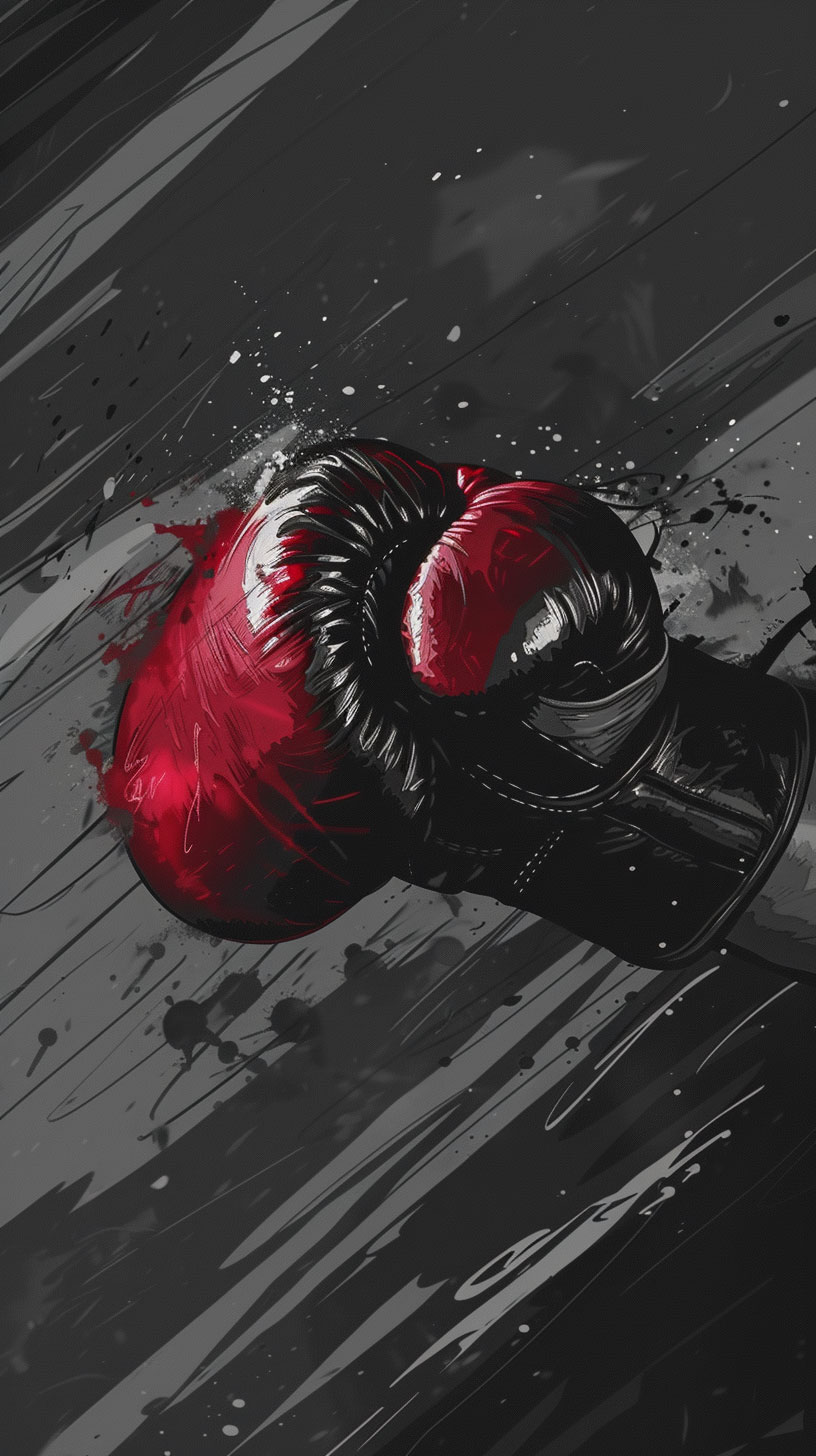 Red Boxing Gloves: Mobile Background