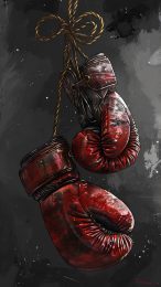 Boxing Gloves Silhouette: Mobile Background