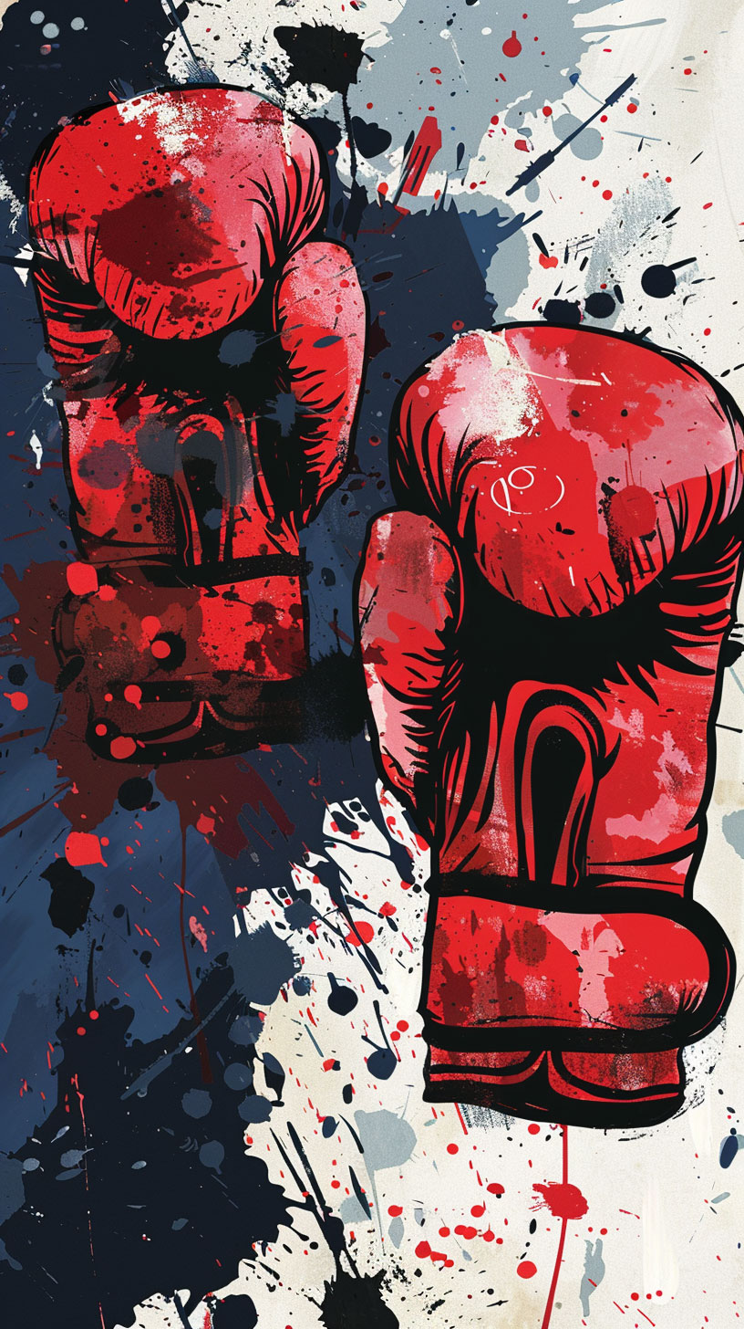 Classic Boxing Gloves: Mobile Wallpaper