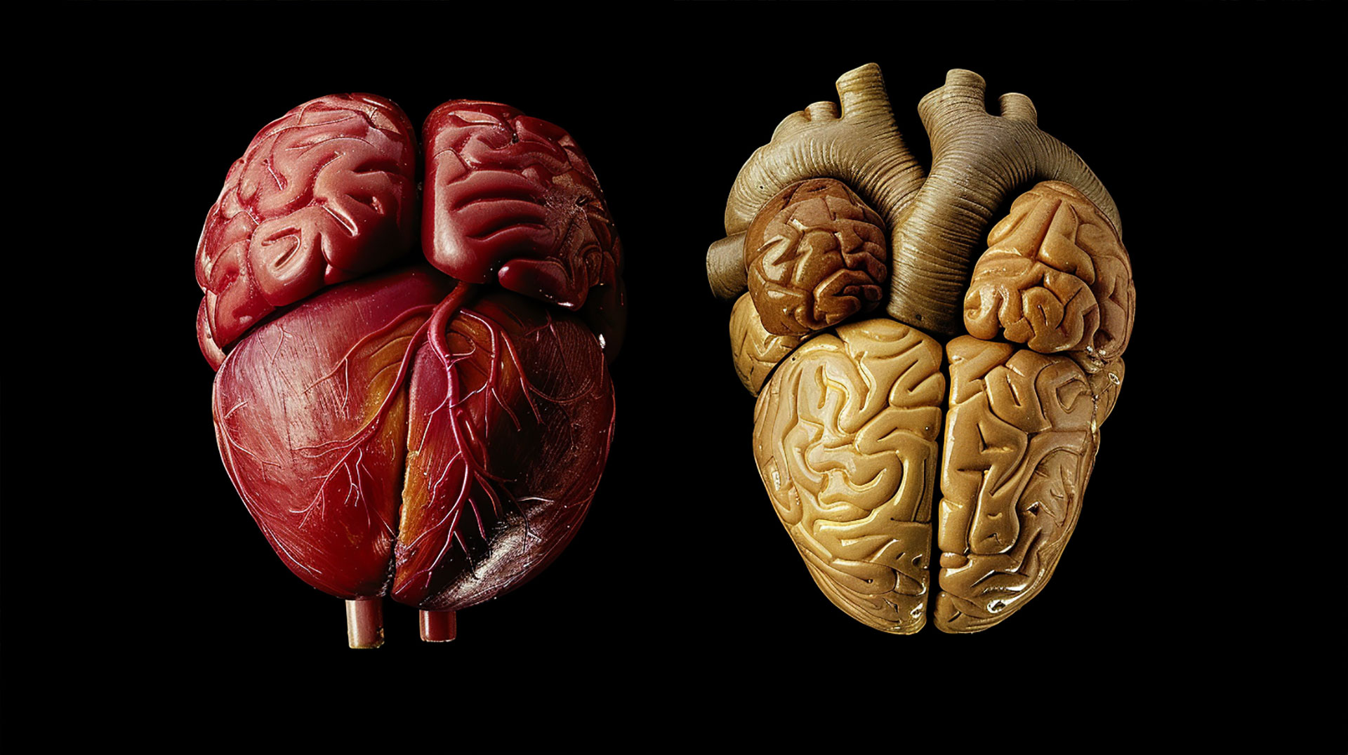 Ultra HD Brain and Heart Desktop Wallpaper